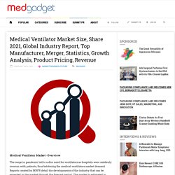 Medical Ventilator Market Size, Share 2021, Global Industry Report, Top Manufacturer, Merger, Statistics, Growth Analysis, Product Pricing, Revenue