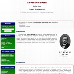 Le Ventre de Paris - Emile Zola - Extrait du chapitre 5