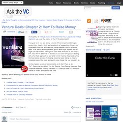 Venture Deals: Chapter 2: How To Raise Money