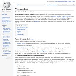 Venture debt - Wikipedia