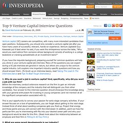 Top 9 Venture Capital Interview Questions