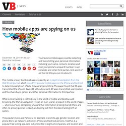 Betrayal of the app: How mobile apps are spying on us