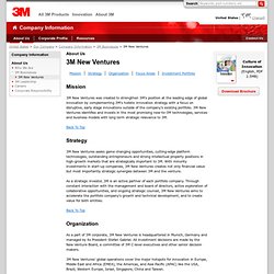 New Business Ventures - 3M US Company Information