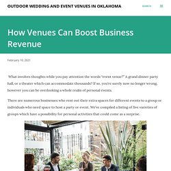How Venues Can Boost Business Revenue
