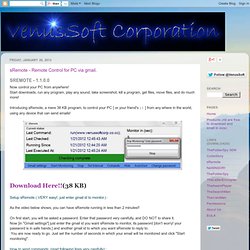 VenusSoft Corporation: sRemote - Remote Control for PC via gmail.