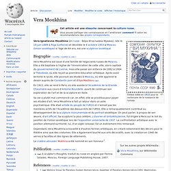 Biographie de Vera Moukhina