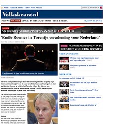 'Emile Roemer in Torentje verademing voor Nederland' - VK Dossier Verkiezingen van 2012