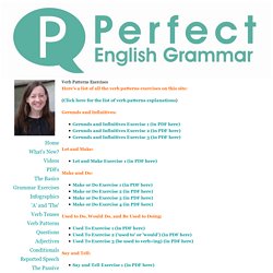 Verb Patterns Exercises