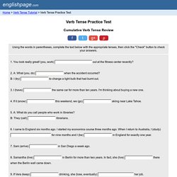 Verb Tense Practice Test