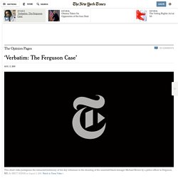 ‘Verbatim: The Ferguson Case’