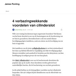 4 verbazingwekkende voordelen van cilinderslot