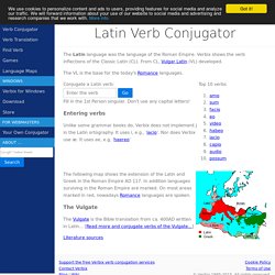 conjugate Latin verbs