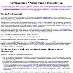 Verdrängung - Abspaltung - Dissoziation
