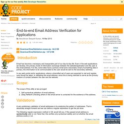 Effective Email Address Validation