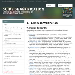 Outils informatiques de vérification de l'information