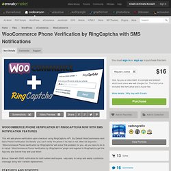 WordPress - WooCommerce Phone Verification by RingCaptcha with SMS Notifications