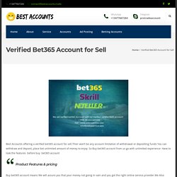 Bet365 Account for Sale - Best Accounts