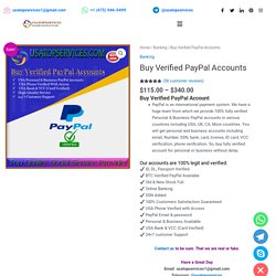 Buy Verified PayPal Accounts - USA Personal&Business PayPal Accounts