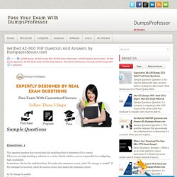 Verified AZ-900 PDF Question And Answers By Dumpsprofessor.com