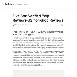 Five Star Verified Yelp Reviews-US non-drop Reviews