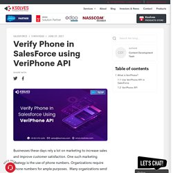 Verify Phone in SalesForce using VeriPhone API