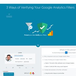 3 Ways of Verifying Your Google Analytics Filters