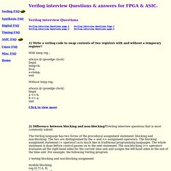 Verilog interview Questions & answers
