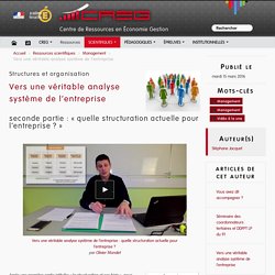 Vers une véritable analyse système de l’entreprise