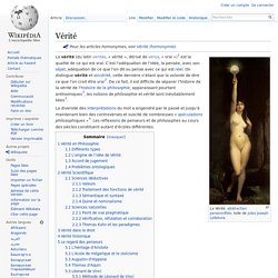 Vérité - Wikipédia - Nightly