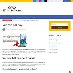 How Do I Pay My Verizon Fios Bill Online?