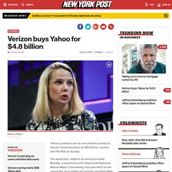 Verizon buys Yahoo for $4.8 billion