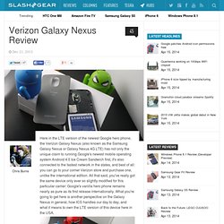 Verizon Galaxy Nexus Review