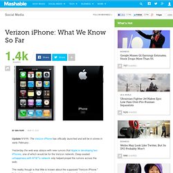 Verizon iPhone: What We Know So Far