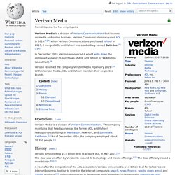 verizon media @ Wikipedia
