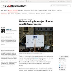 Verizon ruling is a major blow to equal internet access