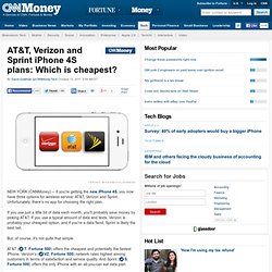 AT&T, Verizon and Sprint iPhone 4S plans: Which is cheapest? - Oct. 12