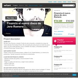 Financia el nuevo disco de Jero Romero
