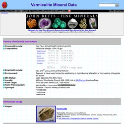 Vermiculite Mineral Data