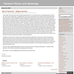 Men of Vermont – Robert Cochran « Vermont History and Genealogy