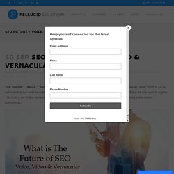 SEO Future - Voice, Video & Vernacular