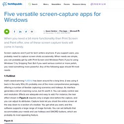 Five versatile screen-capture apps for Windows