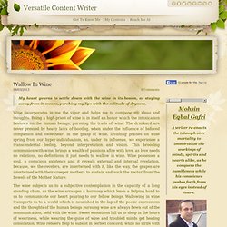 Versatile Content Writer - Wallow In Wine