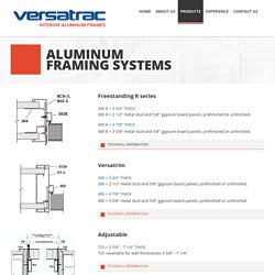 Versatrac - Interior Aluminum Frames