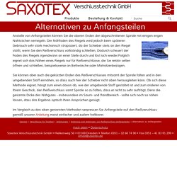 Alternativen zu Anfangsteilen - Saxotex Verschlusstechnik GmbH