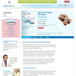 Buy Coriolus Versicolor Extract, "Turkey Tail" - Mushroom Science
