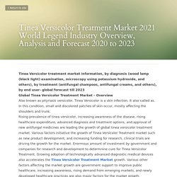Tinea Versicolor Treatment Market 2021 World Legend Ind...