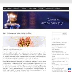 3 versículos sobre la bendición de Dios. Respuestas a la oración de fe