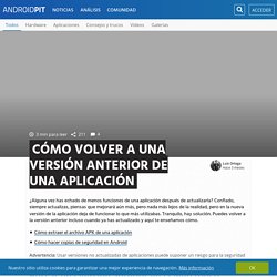 Cómo volver a una versión anterior de una aplicación