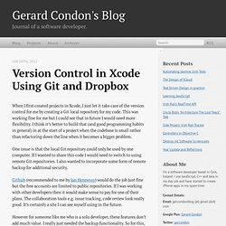 Version Control in Xcode using Git and Dropbox - Gerard Condon's Blog