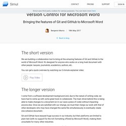 Version Control for Microsoft Word - Blog
